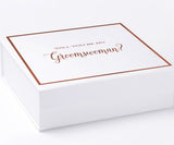 Will You Be My groomswoman? Proposal Box White -  Border - No ribbon