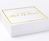 Will You Be My maid of honor? Proposal Box White -  Border - No ribbon