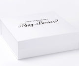 Will You Be My Ring Bearer? Proposal Box White - No Border - No ribbon