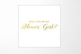 Will You Be My Flower Girl? Proposal Box White - No Border - No ribbon