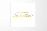 Will You Be My Best man? Proposal Box White - No Border - No ribbon