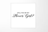 Will You Be My Flower Girl? Proposal Box White - No Border - No ribbon