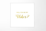 Will You Be My Usher? Proposal Box White - No Border - No ribbon