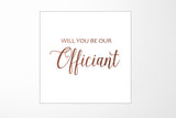 Will You Be our Officiant? Proposal Box White - No Border - No ribbon