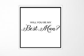 Will You Be My Best man? Proposal Box White -  Border - No ribbon