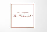 Will You Be My Jr Bridesmaid? Proposal Box White -  Border - No ribbon