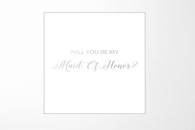 Will You Be My maid of honor? Proposal Box White - No Border - No ribbon