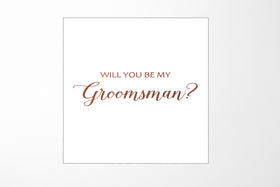 Will You Be My groomsman? Proposal Box White - No Border - No ribbon