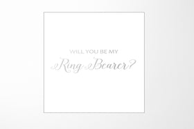 Will You Be My Ring Bearer? Proposal Box White - No Border - No ribbon