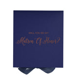 Will You Be My Matron of Honor? Proposal Box Navy - No Border