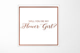 Will You Be My Flower Girl? Proposal Box White -  Border - No ribbon