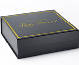 Will You Be My Ring Bearer? Proposal Box black -  Border - No ribbon