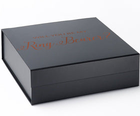 Will You Be My Ring Bearer? Proposal Box black - No Border - No ribbon