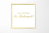 Will You Be My Jr Bridesmaid? Proposal Box White -  Border - No ribbon