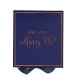 Will You Marry Us?? Proposal Box Navy -  Border