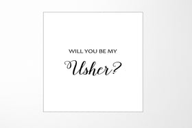 Will You Be My Usher? Proposal Box White - No Border - No ribbon