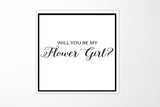 Will You Be My Flower Girl? Proposal Box White -  Border - No ribbon