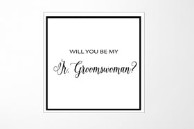 Will You Be My Jr Groomswoman? Proposal Box White -  Border - No ribbon