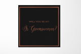 Will You Be My Jr Groomswoman? Proposal Box black -  Border - No ribbon