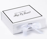 Will You Be My Man of Honor? Proposal Box White -  Border