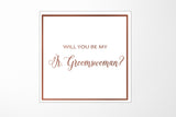 Will You Be My Jr Groomswoman? Proposal Box White -  Border - No ribbon