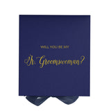 Will You Be My Jr Groomswoman? Proposal Box Navy - No Border