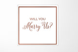 Will You Marry Us?? Proposal Box White -  Border - No ribbon