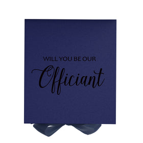 Will You Be our Officiant? Proposal Box Navy - No Border