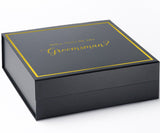 Will You Be My groomsman? Proposal Box black -  Border - No ribbon