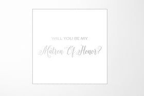 Will You Be My Matron of Honor? Proposal Box White - No Border - No ribbon