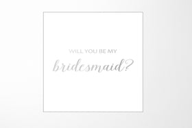 Will You Be My bridesmaid? Proposal Box White - No Border - No ribbon