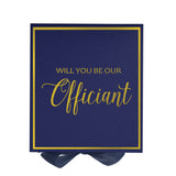 Will You Be our Officiant? Proposal Box Navy -  Border