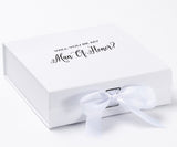 Will You Be My Man of Honor? Proposal Box White - No Border