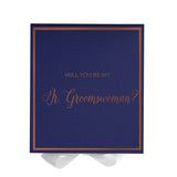 Will You Be My Jr Groomswoman? Proposal Box Navy w/ White Bow -  Border