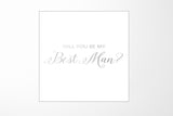 Will You Be My Best man? Proposal Box White - No Border - No ribbon