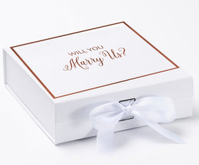 Will You Marry Us?? Proposal Box White -  Border