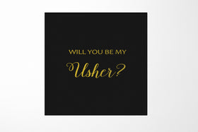 Will You Be My Usher? Proposal Box black - No Border - No ribbon