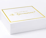 Will You Be My jr groomsman? Proposal Box White -  Border - No ribbon