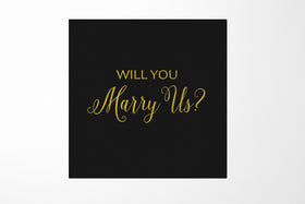 Will You Marry Us?? Proposal Box black - No Border - No ribbon