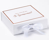 Will You Be My Jr Groomswoman? Proposal Box White -  Border