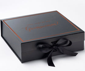 Will You Be My groomswoman? Proposal Box black -  Border