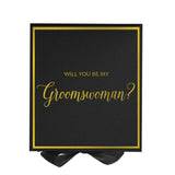 Will You Be My groomswoman? Proposal Box black -  Border