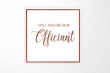 Will You Be our Officiant? Proposal Box White -  Border - No ribbon