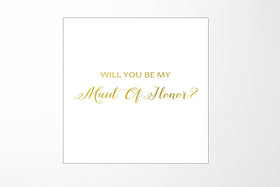 Will You Be My maid of honor? Proposal Box White - No Border - No ribbon