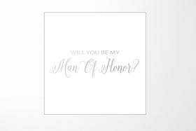 Will You Be My Man of Honor? Proposal Box White - No Border - No ribbon
