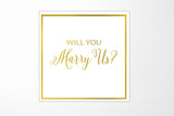 Will You Marry Us?? Proposal Box White -  Border - No ribbon