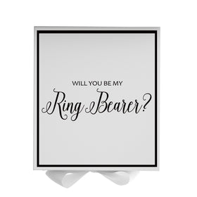 Will You Be My Ring Bearer? Proposal Box White -  Border