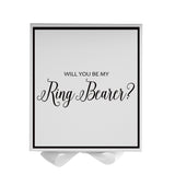 Will You Be My Ring Bearer? Proposal Box White -  Border