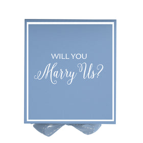 Will You Marry Us?? Proposal Box Light Blue -  Border