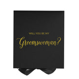 Will You Be My groomswoman? Proposal Box black - No Border